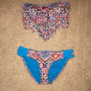 Lucky Brand multi color bikini